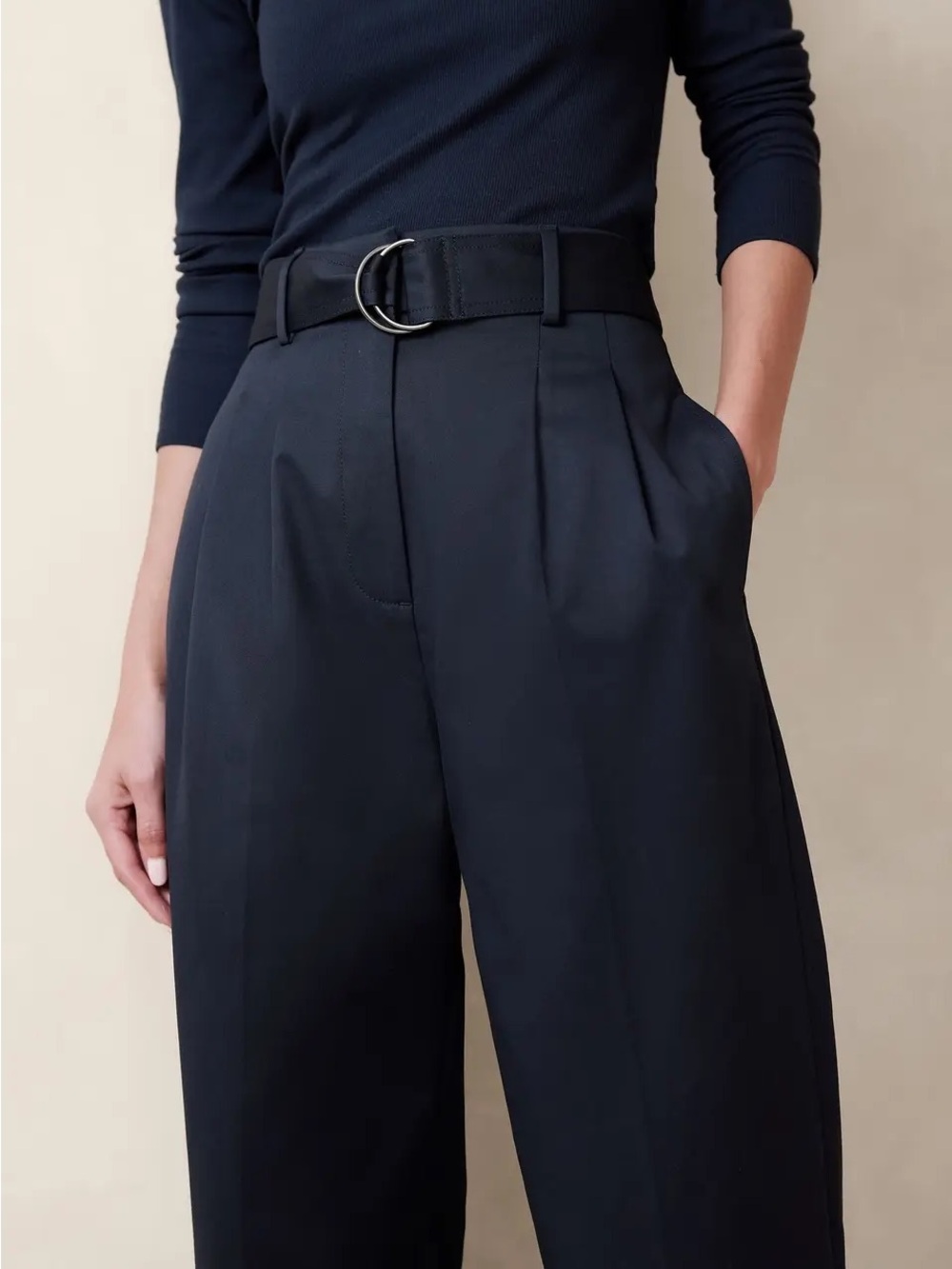BANANA REPUBLIC Cruz Pleated High Rise Chino